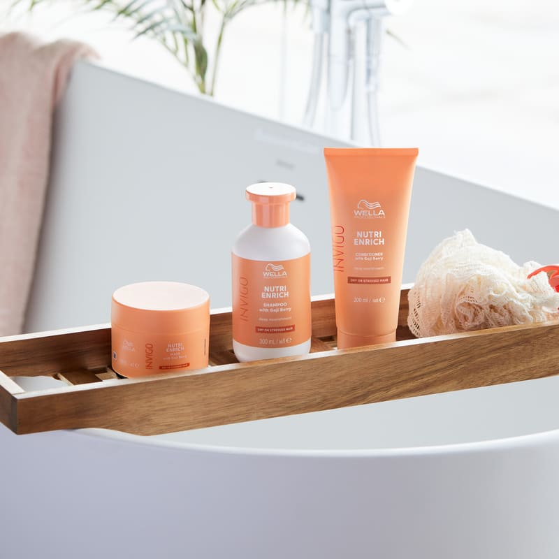 Wella Professionals | Invigo Nutri Enrich | Mask | nutri enrich range for dry stressed hair | moisturising haircare | anti-frizz haircare