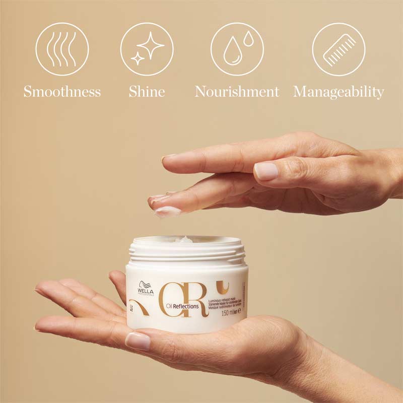 Wella Professionals | Oil Reflections | Luminous Reboost Mask | smoothing hair mask | shiny hair | nourishing hair products | detangling hair mask | frizzy hair solutions