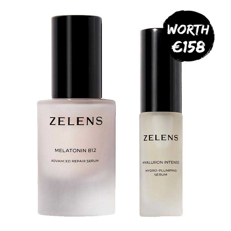 Zelens Hydration Duo | Ultimate hydration boost | Hyaluron Intense Hydro-Plumping Serum | Deeply moisturizes & plumps | Melatonin B12 Advanced Repair Serum | Antioxidants & vitamins | Repairs & rejuvenates | Combats signs of aging & environmental damage