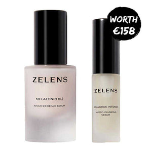 Zelens Hydration Duo | Ultimate hydration boost | Hyaluron Intense Hydro-Plumping Serum | Deeply moisturizes & plumps | Melatonin B12 Advanced Repair Serum | Antioxidants & vitamins | Repairs & rejuvenates | Combats signs of aging & environmental damage