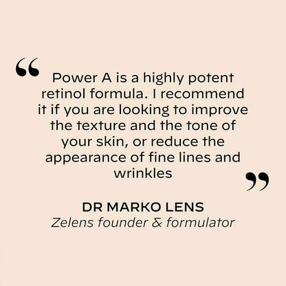Zelens Power A Vitamin A Concentrate Serum Quote from Dr Marko Lens
