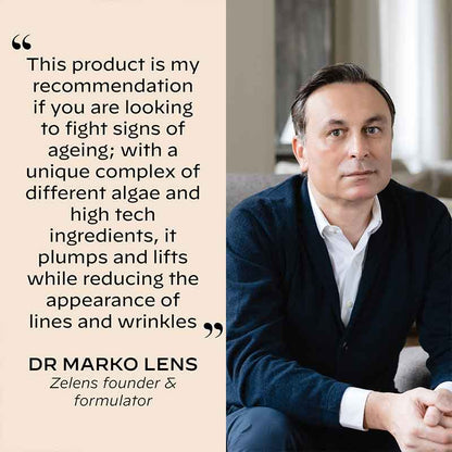 Zelens Youth Intelligence Age-Defying Serum Quote from Dr Marko Lens
