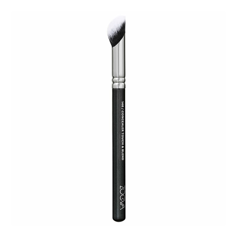 ZOEVA 146 Concealer Touch & Blend Brush | secret weapon | unique shape | precision | fingertips | applying | blending | building concealer | effortless control | densely packed | luxuriously soft 