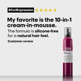 L'Oreal Professionnel Curl Expression 10 in 1 Professional Cream-In-Mousse for Curls & Coils | silicone free mousse for natural hair feel