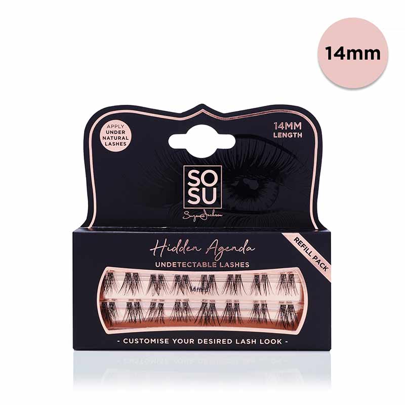 SOSU by Suzanne Jackson Hidden Agenda Undetectable Refill Pack | 14mm under eye lashes | individual lashes