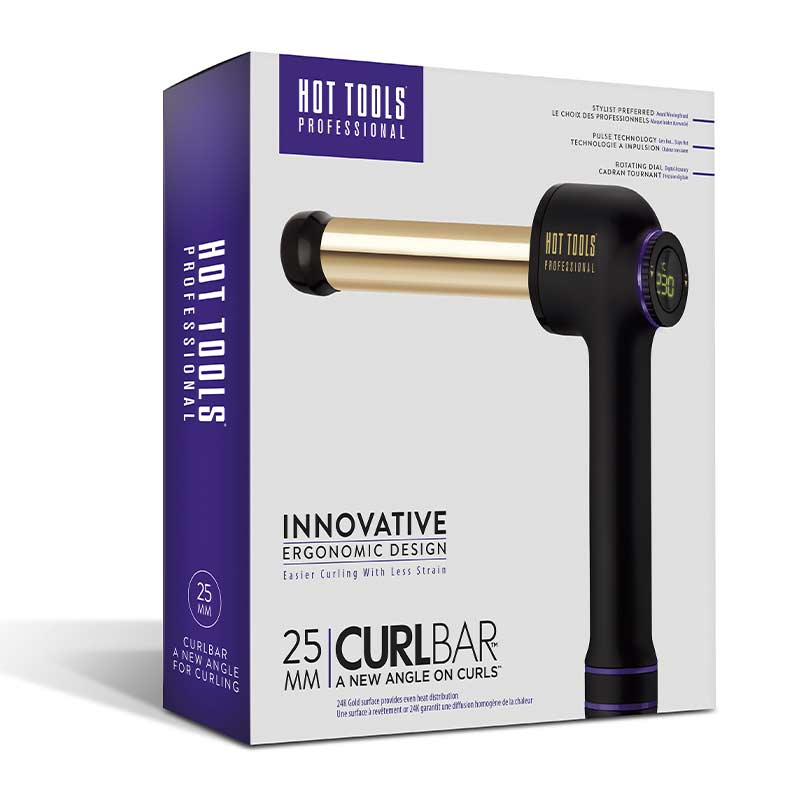 Hot Tools 25mm 24k Gold Curl Bar | ergonomic design curl | gold curler | curling wand