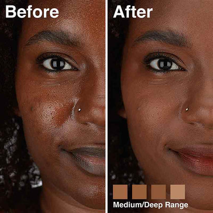 Maybelline Instant Age Rewind Instant Perfector 4 in 1 | whipped matte makeup | shade medium deep before and after