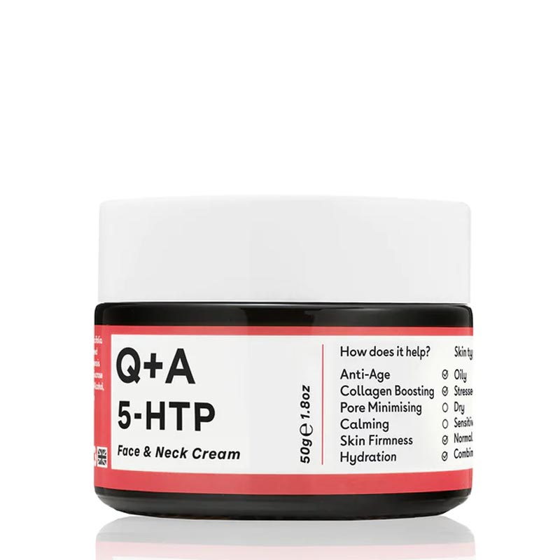 Q+A 5-HTP Face & Neck Cream | anti aging skin cream with collagen