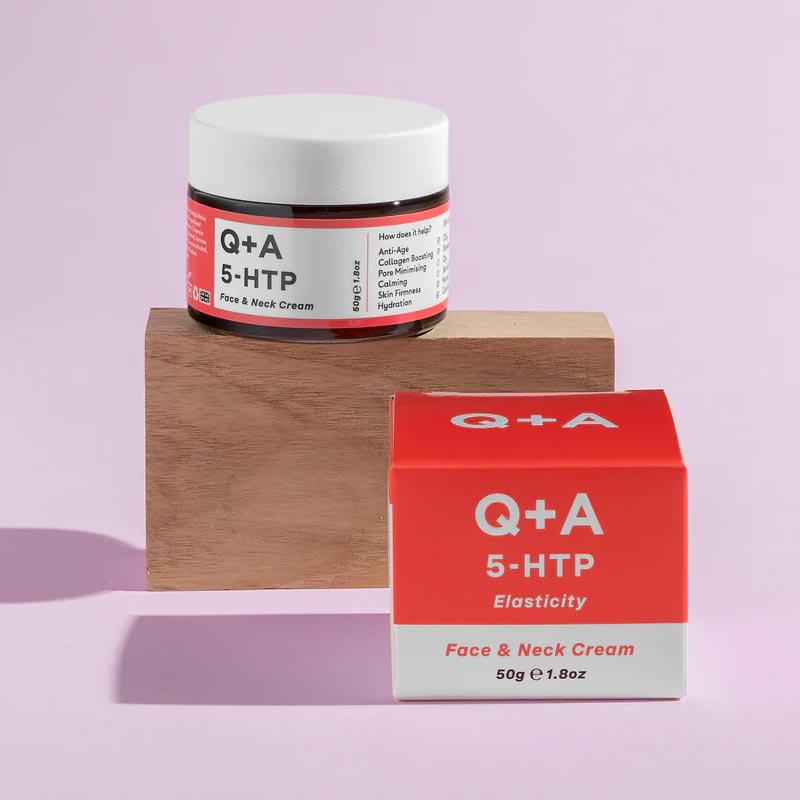 Q+A 5-HTP Face & Neck Cream | neck cream for elasticity