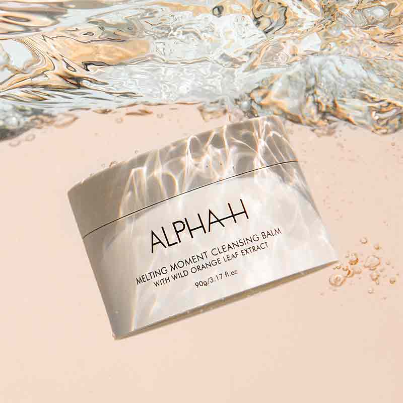 Alpha-H Melting Moment Cleansing Balm | buttery soft cleansing balm | Wild Orange Extract | face cleanser | makeup remover | Australian Sandalwood Seed Oil | Vegan | Cruelty-free | balm-to-oil cleanser