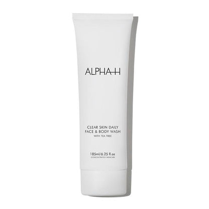 Alpha-H Clear Skin Daily Face & Body Wash with Tea Tree & Salicylic Acid | acne face wash | antibacterial body wash