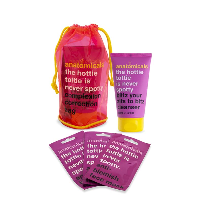 Anatomicals The Hottie Tottie Is Never Spotty Cleanser & 3 Face Masks Pack | blemishes | breakouts treatment