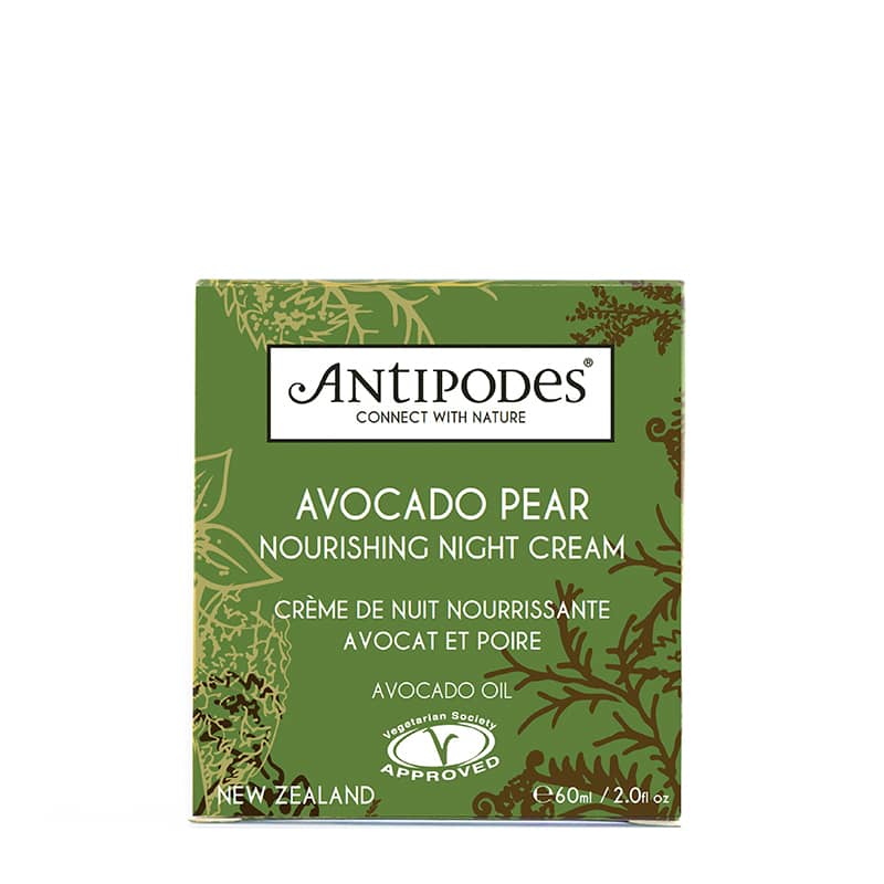 Antipodes Avocado Pear Nourishing Night Cream | firming cream | natural anti aging face cream | overnight anti wrinkle face cream