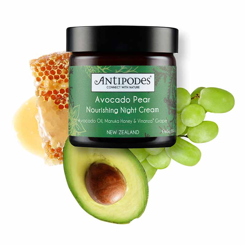 Antipodes Avocado Pear Nourishing Night Cream | firming cream | natural anti aging face cream | overnight anti wrinkle face cream