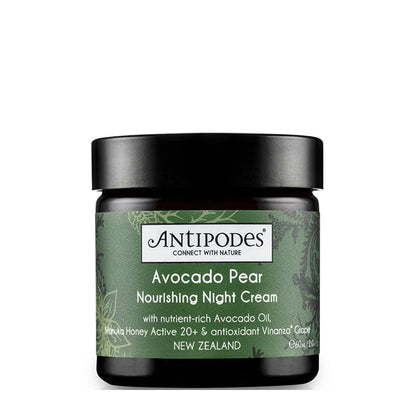 Antipodes Avocado Pear Nourishing Night Cream | firming cream | natural anti aging face cream | overnight anti wrinkle face cream