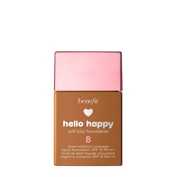 Benefit Hello Happy Soft Blur Foundation | Matte Finish | Light Coverage | Tan Warm