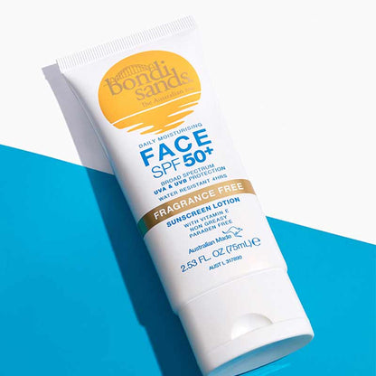 Bondi Sands SPF 50+ Face Sunscreen Fragrance Free | aging skin face SPF
