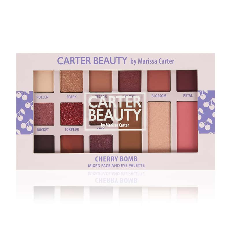 Carter Beauty Cherry Bomb Mixed Face & Eye Palette | Eyeshadow | Blush | Highlighter | Bronzer