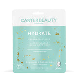 Carter Beauty By Marissa Hydrate Hyaluronic Acid Sheet Mask | hydrate and plump your skin  | hyaluronic acid mask | sheet mask