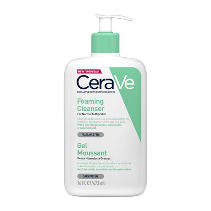 CeraVe Foaming Cleanser For Normal to Oily Skin | Soap-free cleanser | Makeup Remover | 473ml |  face wash