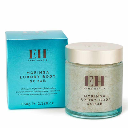 Emma Hardie Moringa Luxury Body Scrub | Emma Hardie | Body scrub | Exfoliating body scrub | exfoliating products | shower products | products for dead skin | products for dry skin