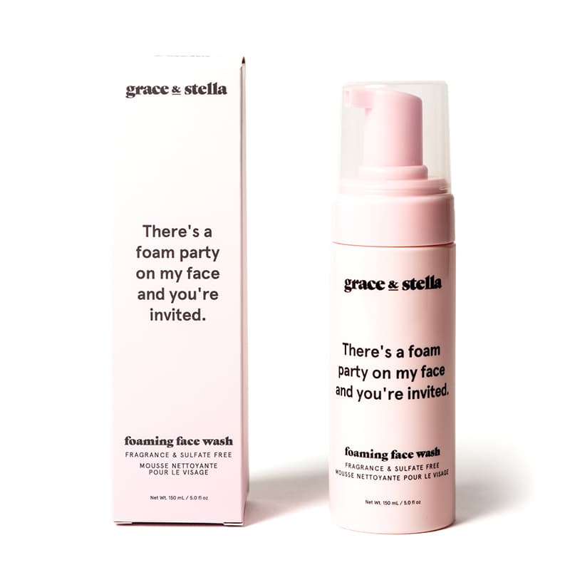 Grace & Stella Foaming Face Wash | gentle face wash | make up remover