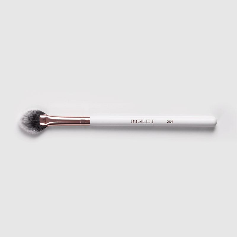 Inglot Feather Luxe Define & Glow Fan Brush 204 | The Feather Luxe Brush Collection