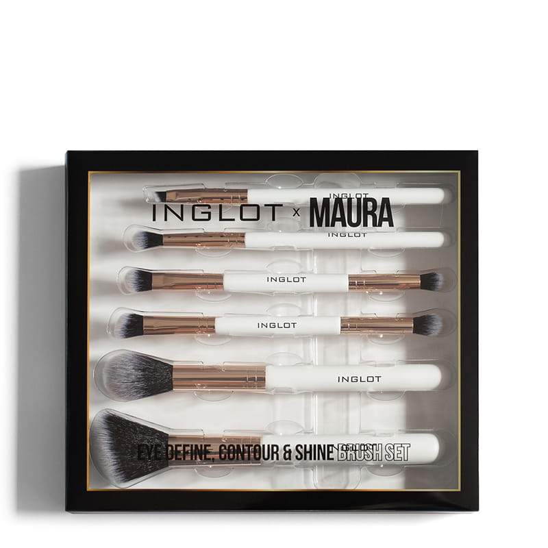 Inglot x Maura Eye Define, Contour & Shine Brush Set | Maura Higgins Makeup Brushes