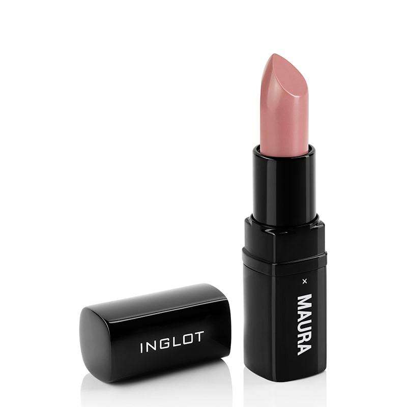 Inglot x Maura Naughty Nudes Lipsatin Lipstick | nude lipstick