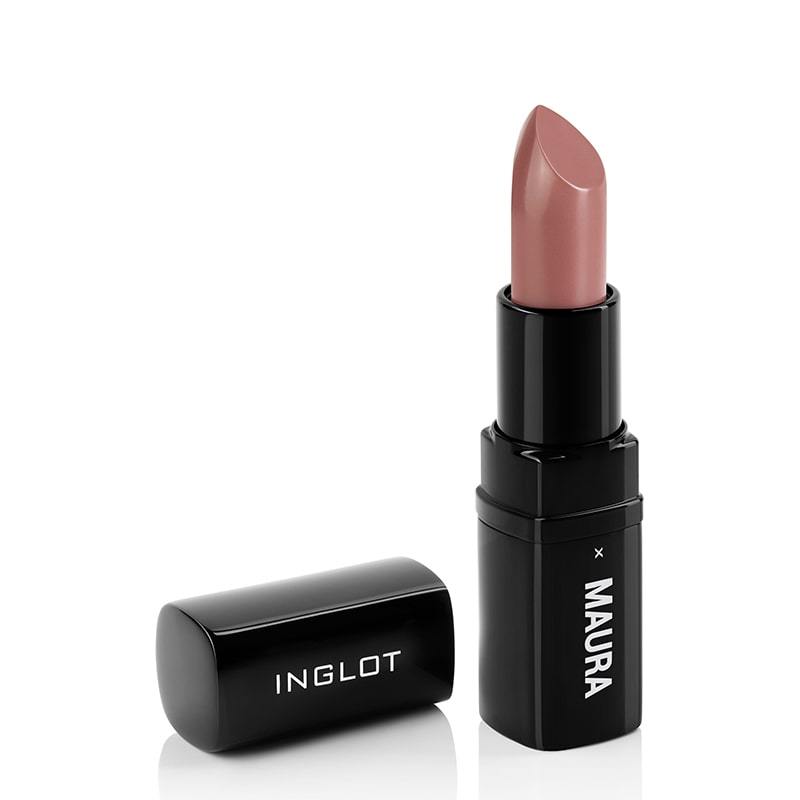 Inglot x Maura Naughty Nudes Lipsatin Lipstick | satin finish lipstick