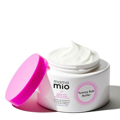 Mama Mio Tummy Rub Butter Stretch Mark Cream - Sleep Easy Lavender & Mint Fragrance | Pregnancy Safe Stretch Mark Cream
