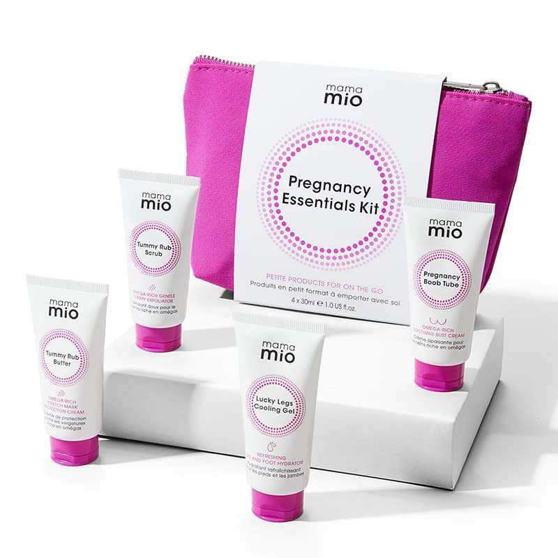 Mama Mio Your Pregnancy Essentials Kit | leg cooling gel | breast stretch marks lotion 