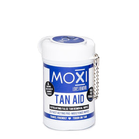 Moxi Loves Tan Aid Exfoliating False Tan Removal Wipes | selftan removal