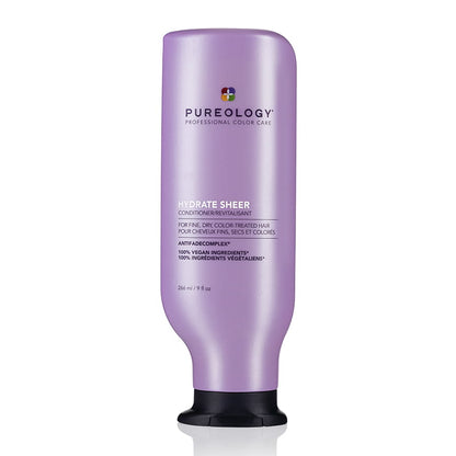 Pureology Hydrate Sheer Conditioner is a colour protection conditioner specially created for fine, dry hair. Sulphate-free, Silicone-free and Vegan-friendly, it keeps your colour looking vibrant and helps ease out tangles.