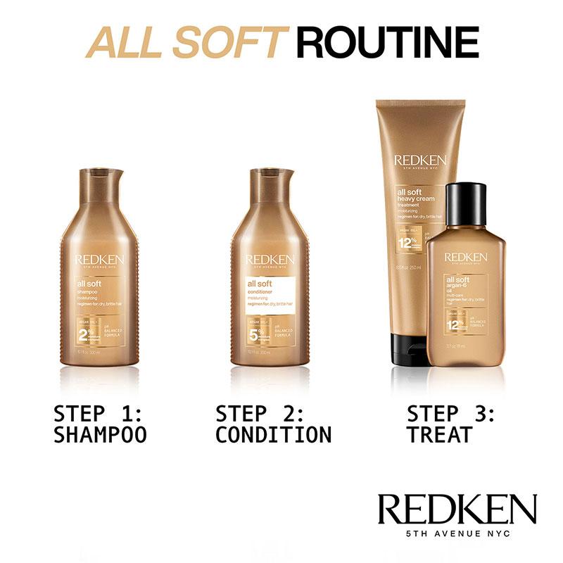 Redken All Soft Conditioner | Brittle hair shampoo | very dry hair shampoo treatment 
