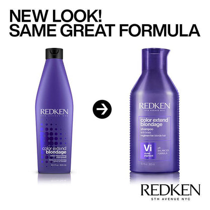 Redken Blondage Shampoo | blonde hair shampoo | purple shampoo | new packaging | Color Extend