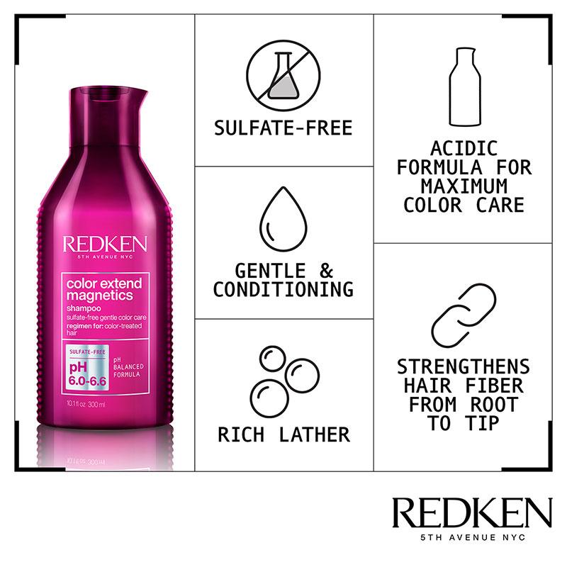 Melankoli Pengeudlån uregelmæssig Redken Color Extend Magnetics Shampoo + FREE Redken One United Spray 3 –  Cloud 10 Beauty