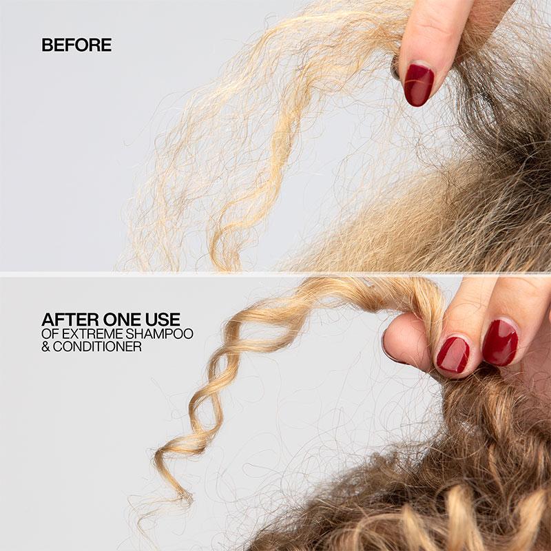 Redken Extreme Shampoo | damaged hair | dry hair | weak breaking hair  | before after