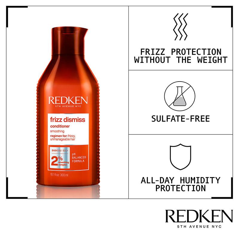 Redken Frizz Dismiss Conditioner | anti frizz treatment | frizzy hair | new packaging | sulfate free