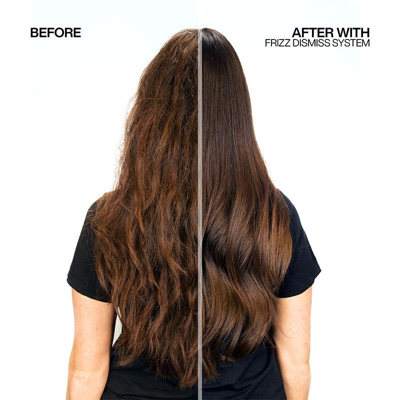 Redken Frizz Dismiss Shampoo | frizzy hair treatment | humidity protection shampoo | before and after