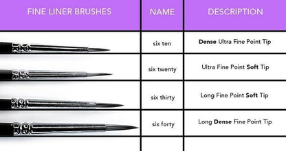 SUVA Beauty Six Ten Liner Brush | Fine Liner Brush