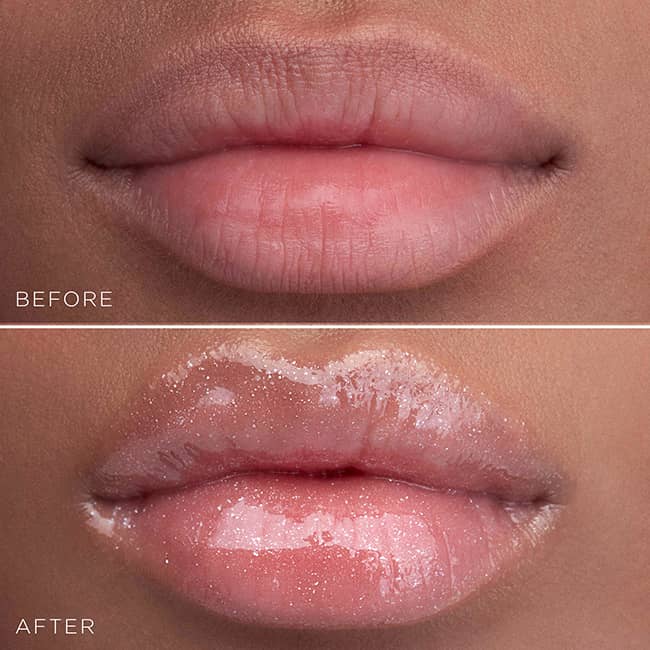 Stila Plumping Lip Glaze | before and after