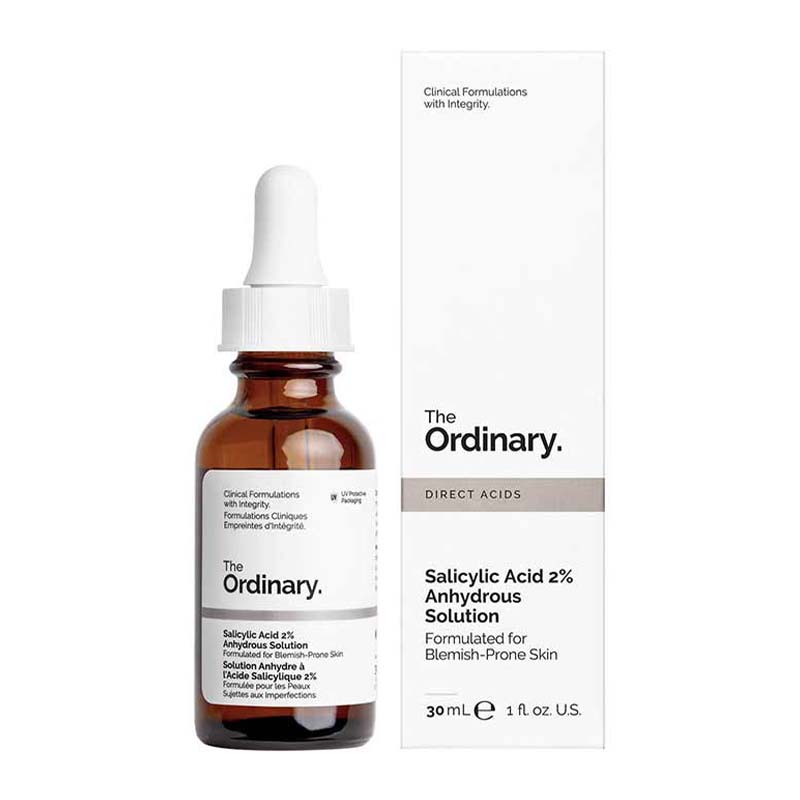 The Ordinary Salicylic Acid 2% Anhydrous Solution | decongest skin | blackheads | anti breakouts | packaging | Ireland