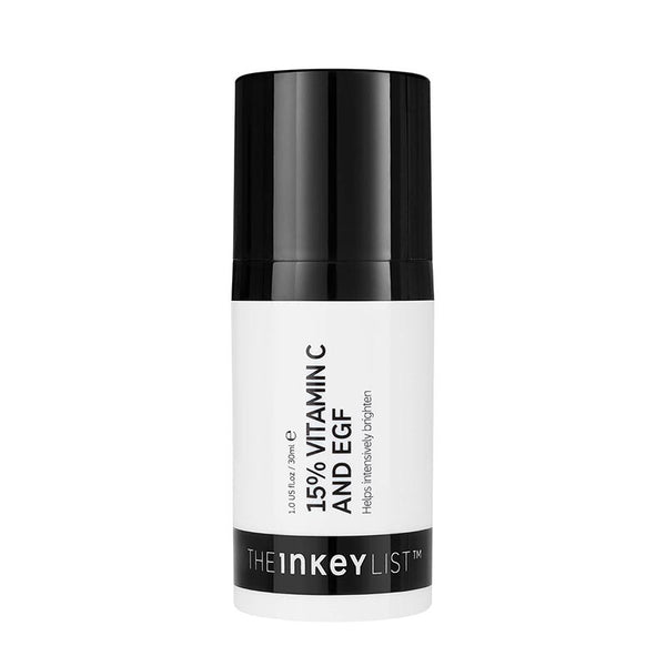 The INKEY List 15% Vitamin C & EGF Serum | brightening serum | hyperpigmentation | sun spots | dark spots