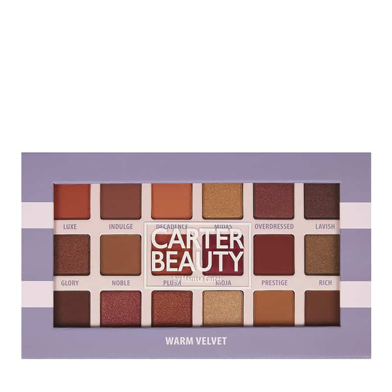 Carter Beauty By Marissa Carter Warm Velvet 18-Shade Eyeshadow Palette | Cruelty Free Palette | Cruelty Free Eyeshadow