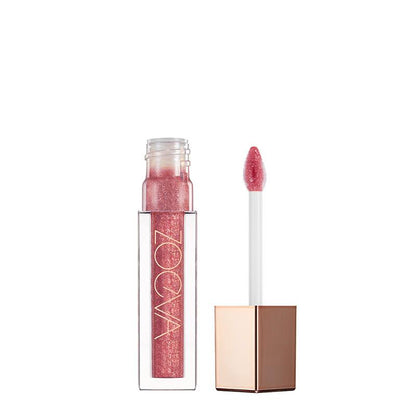 ZOEVA Powerful Lip Shine | shimmering plum nude with gold and pink pearls