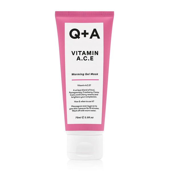 Q+A Vitamin A.C.E Warming Gel Mask | face mask that feels warm on the skin | warm face mask
