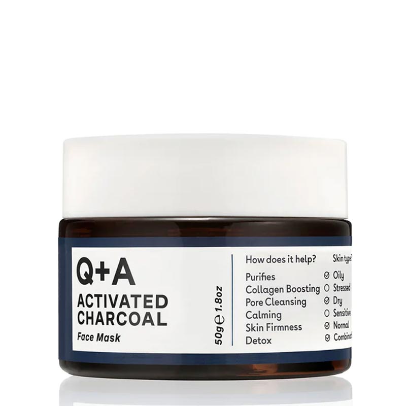 Q+A Activated Charcoal Face Mask | blackhead removing mask