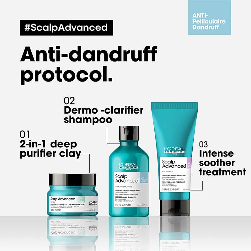 L'Oréal Professionnel Serié Expert Scalp Advanced Anti-Oiliness 2-in-1 Deep Purifier Clay Hair Mask | anti dandruff and oiliness | purify the hair with clay