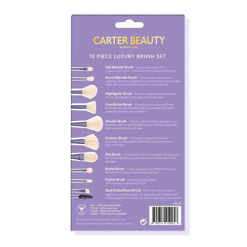 Carter Beauty Paint & Decorate 10 Piece Luxury Brush Set | fluffy makeup brushes